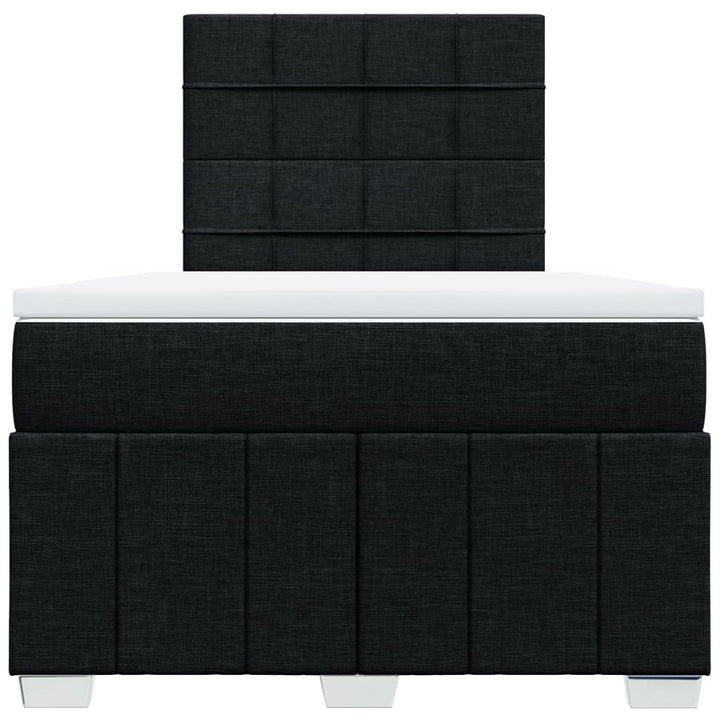 kontinentalseng med madras 120x190 cm stof sort