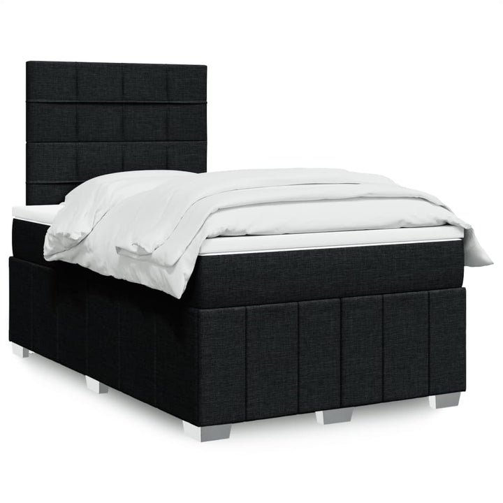 kontinentalseng med madras 120x190 cm stof sort