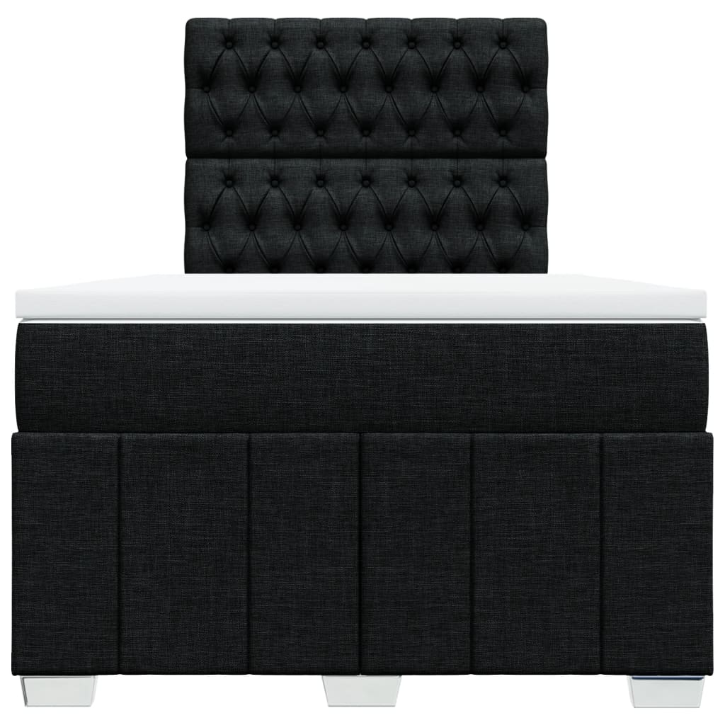 kontinentalseng med madras 120x190 cm stof sort