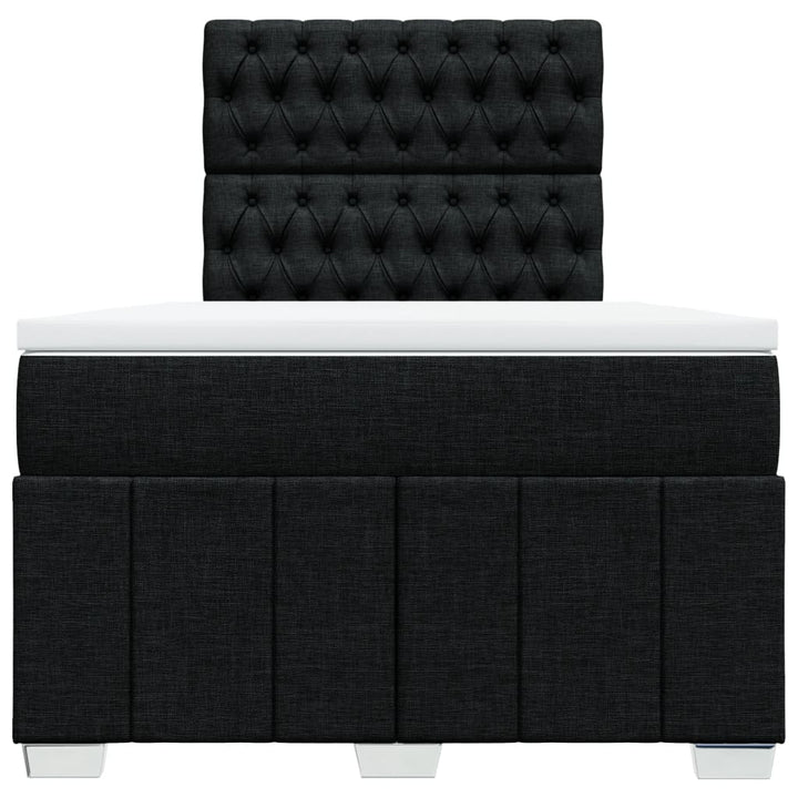 kontinentalseng med madras 120x190 cm stof sort