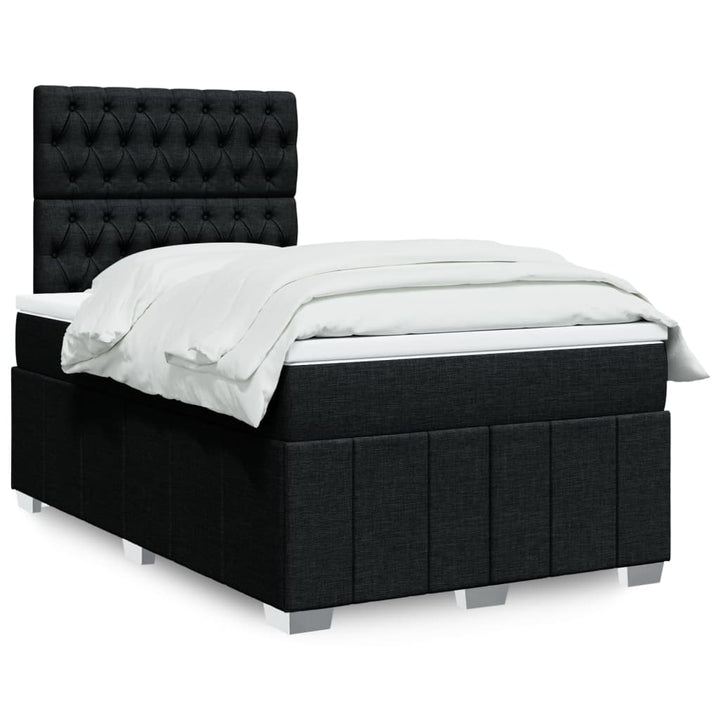 kontinentalseng med madras 120x190 cm stof sort