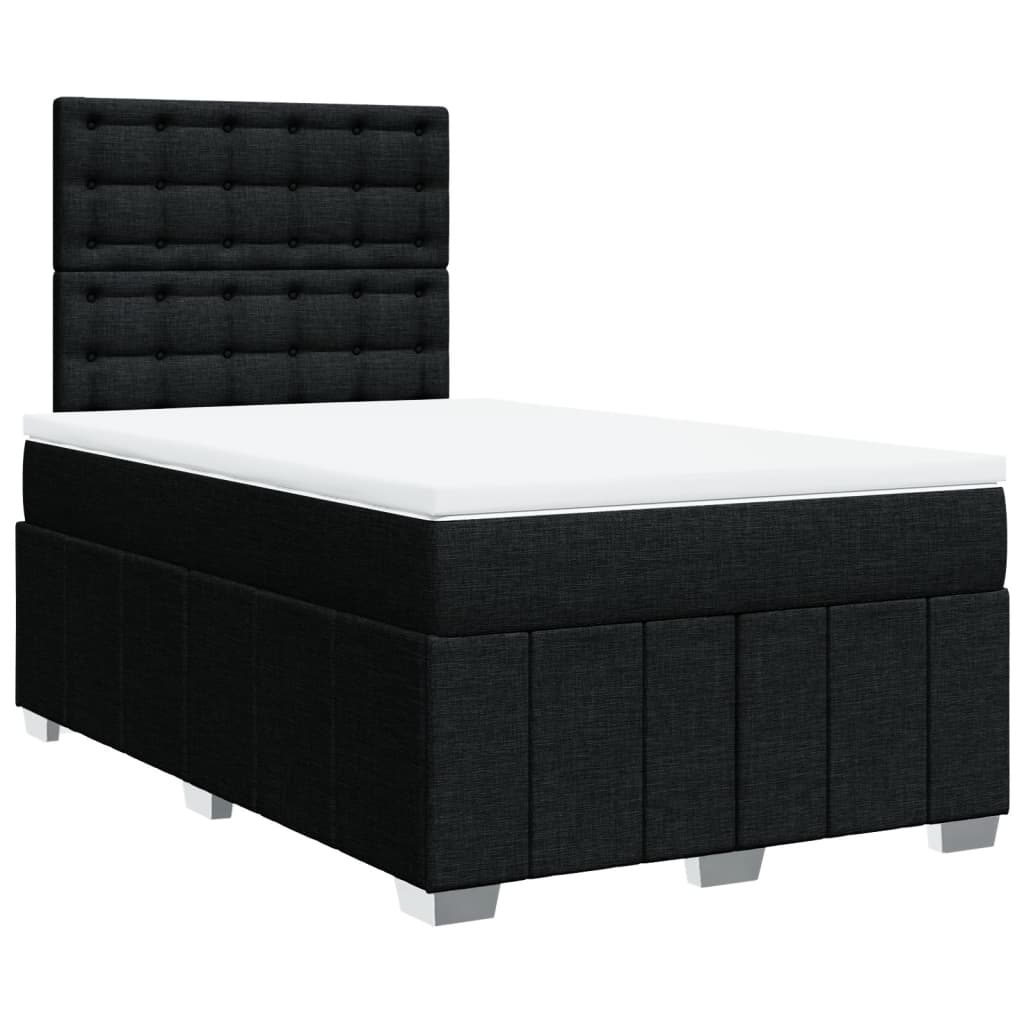 kontinentalseng med madras 120x190 cm stof sort
