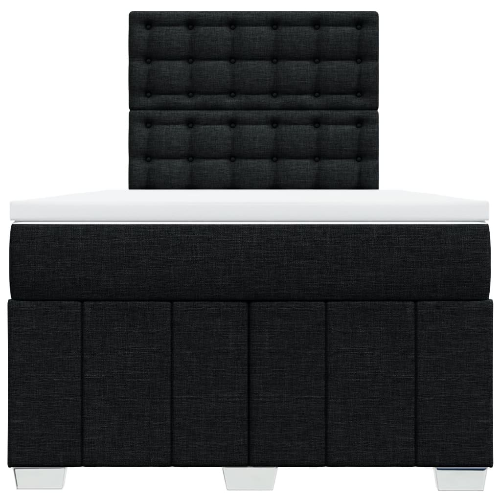 kontinentalseng med madras 120x190 cm stof sort
