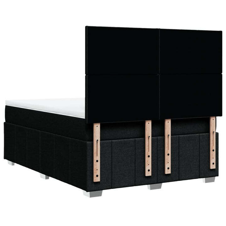 kontinentalseng med madras 140x190 cm stof sort