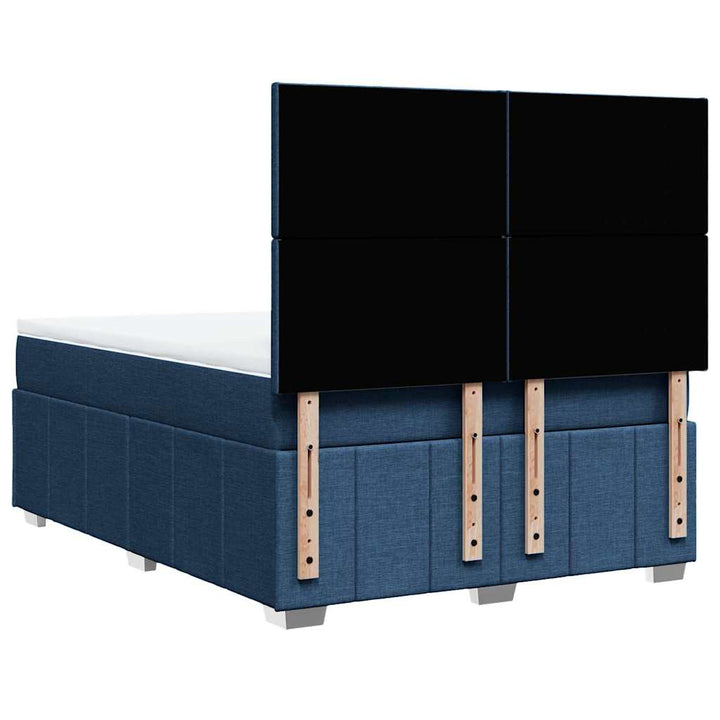kontinentalseng med madras 140x190 cm stof blå