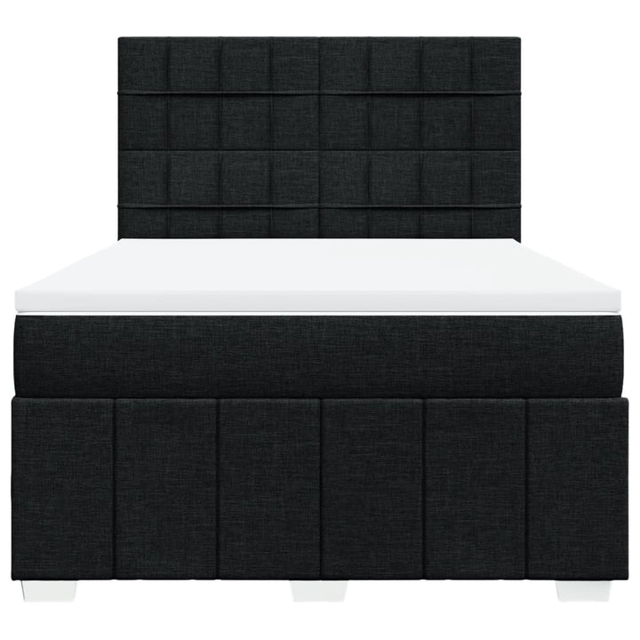 kontinentalseng med madras 140x190 cm stof sort
