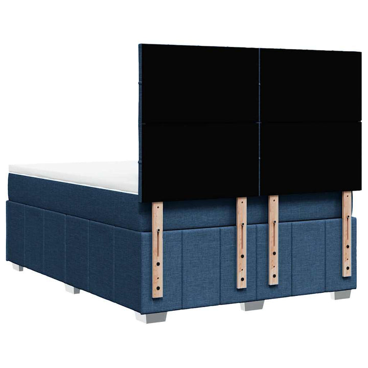 kontinentalseng med madras 140x190 cm stof blå