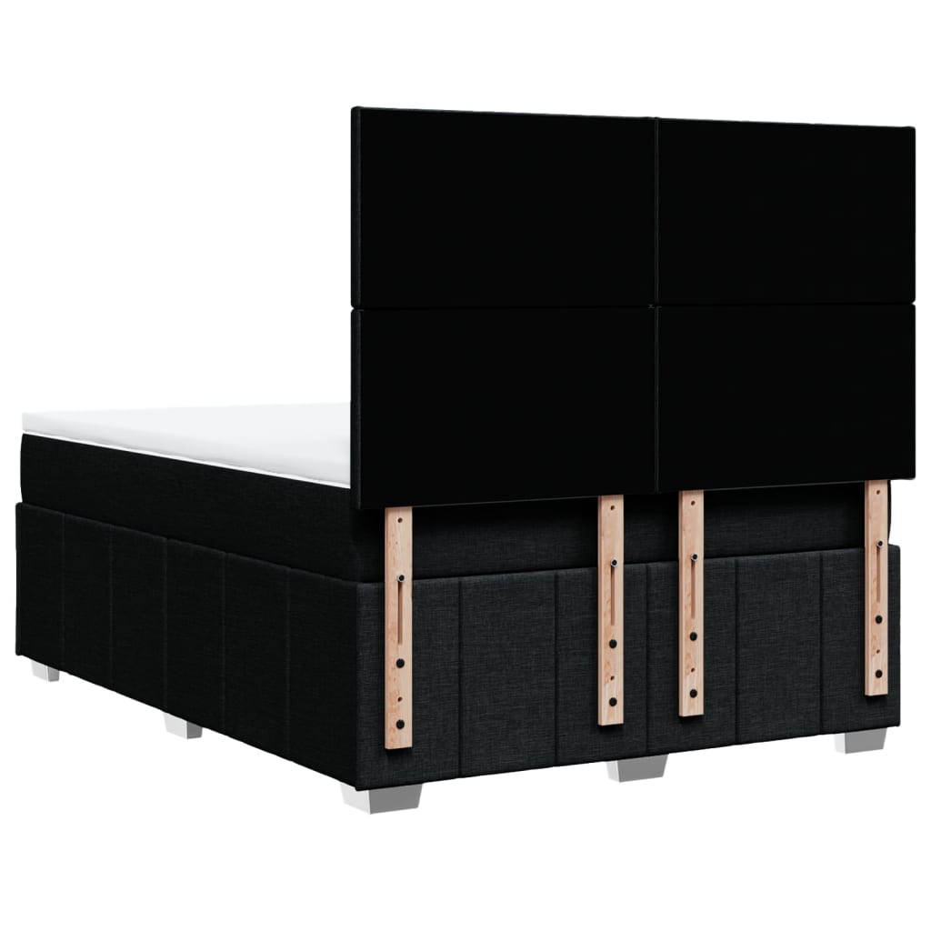 kontinentalseng med madras 160x200 cm stof sort