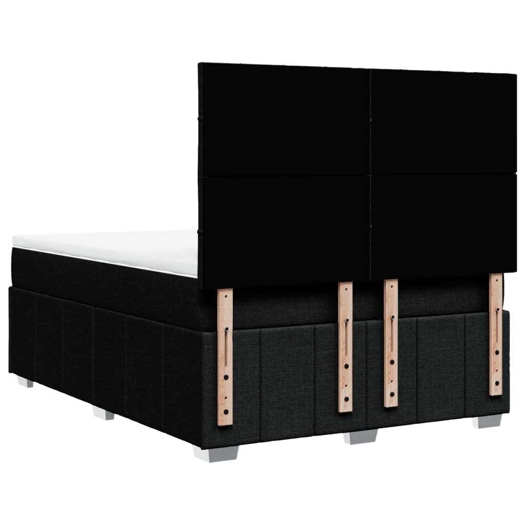 kontinentalseng med madras 160x200 cm stof sort