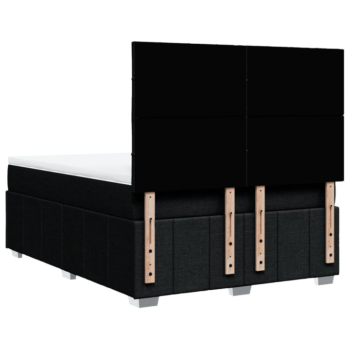 kontinentalseng med madras 160x200 cm stof sort