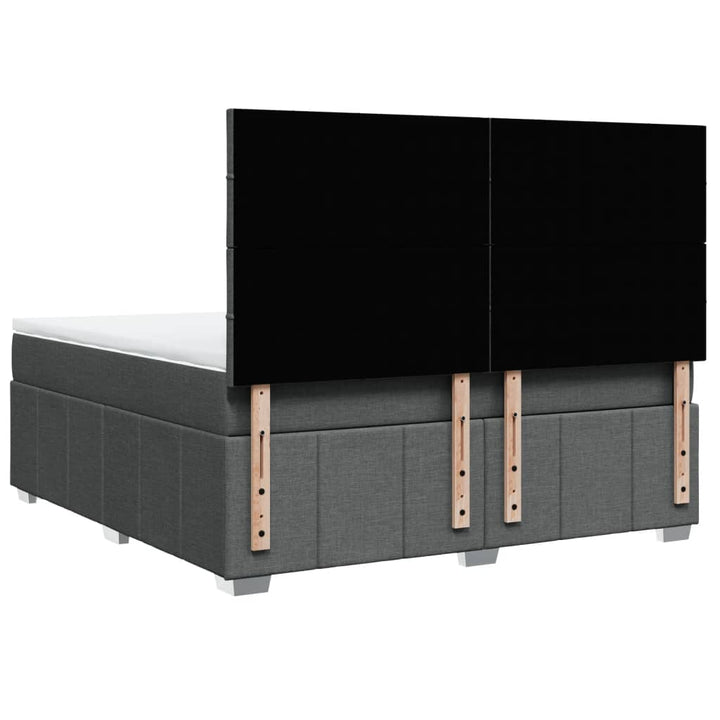 kontinentalseng med madras 180x200 cm stof mørkegrå