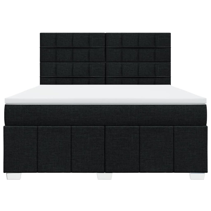 kontinentalseng med madras 180x200 cm stof sort