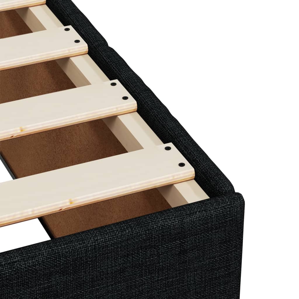 kontinentalseng med madras 180x200 cm stof sort