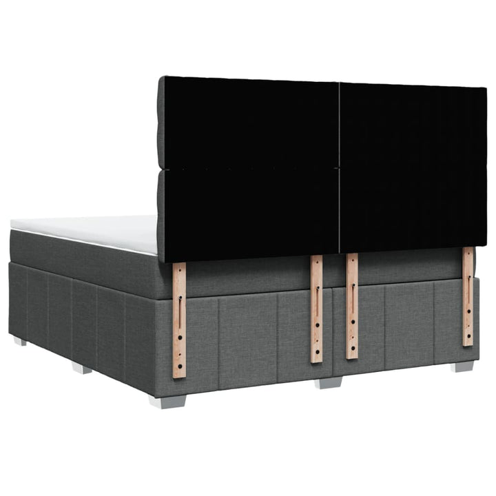 kontinentalseng med madras 180x200 cm stof mørkegrå