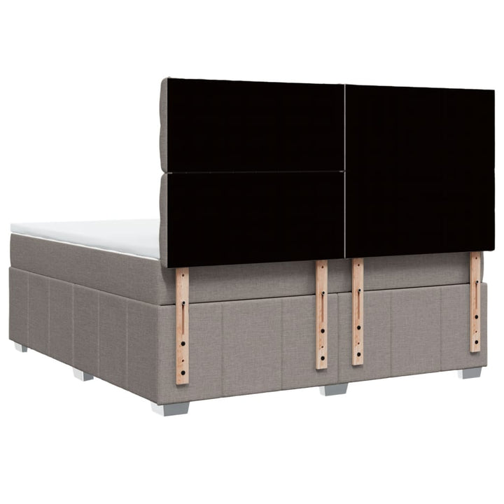 kontinentalseng med madras 180x200 cm stof gråbrun