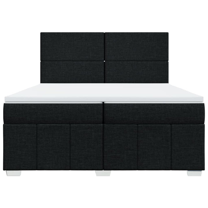kontinentalseng med madras 200x200 cm stof sort