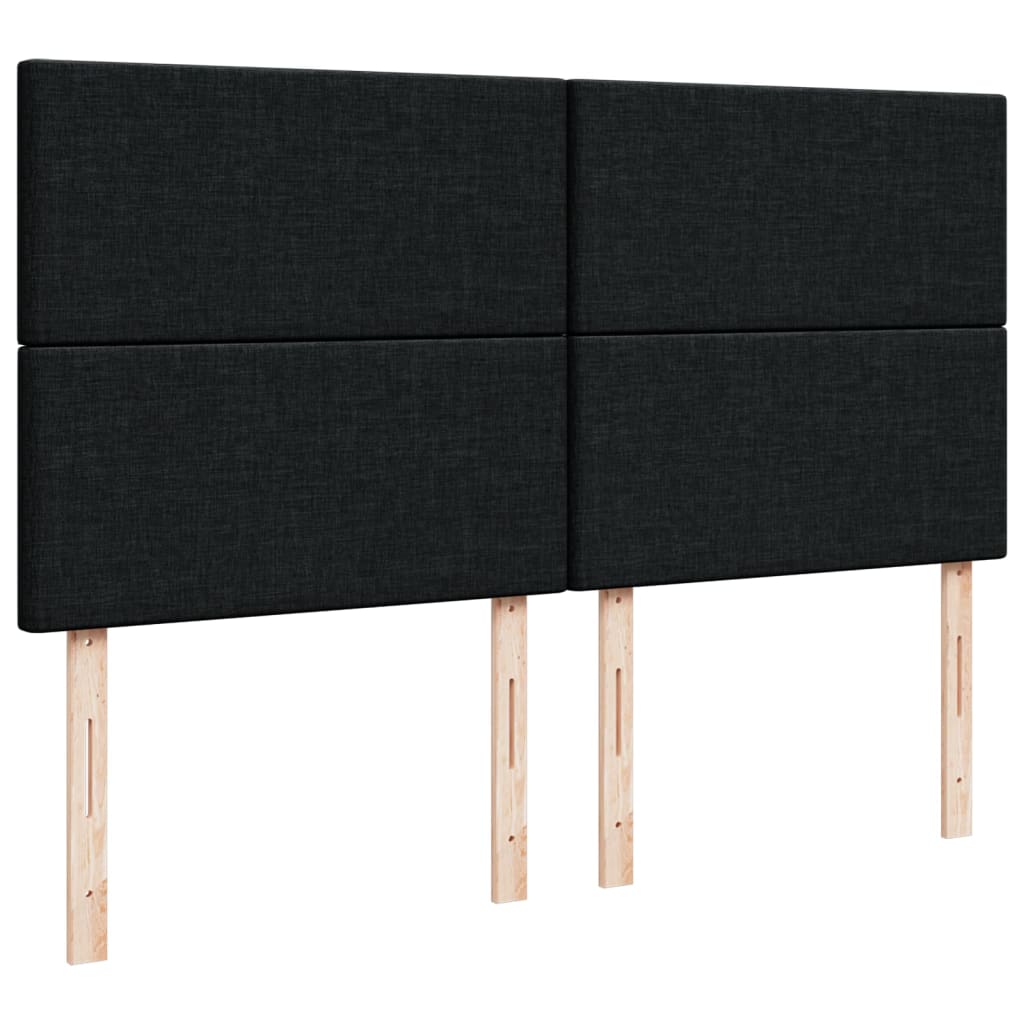kontinentalseng med madras 200x200 cm stof sort