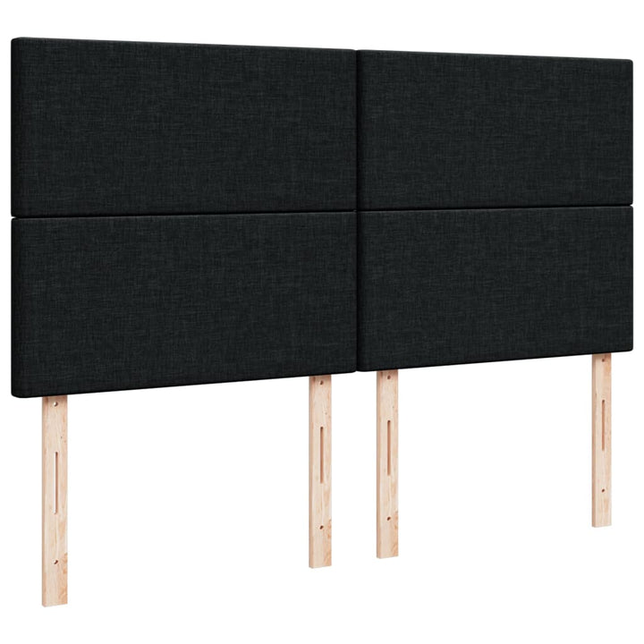 kontinentalseng med madras 200x200 cm stof sort