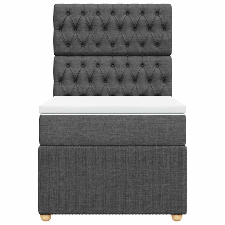 kontinentalseng med madras 80x200 cm stof mørkegrå