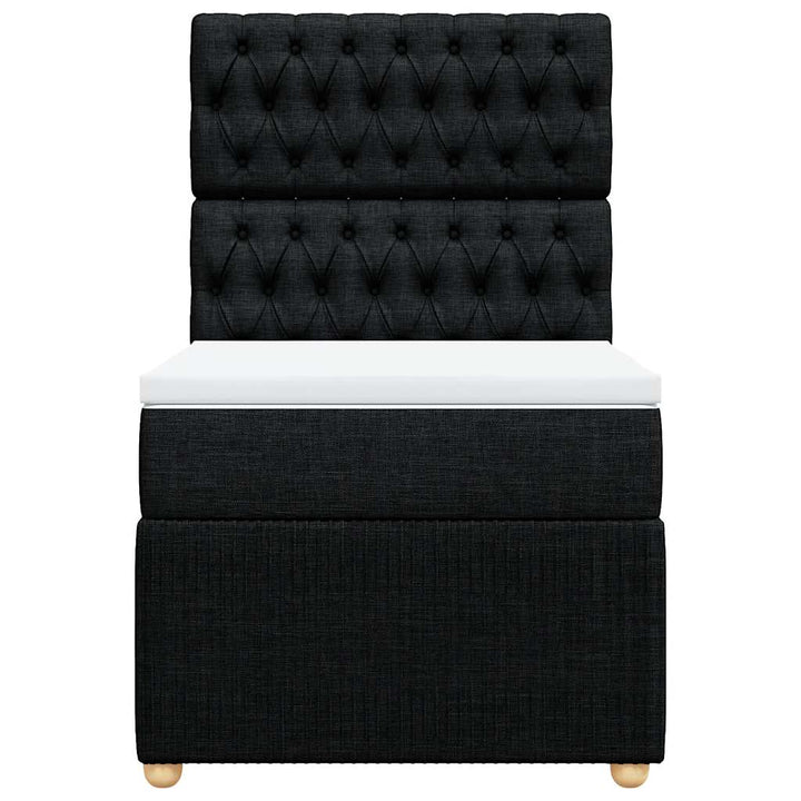 kontinentalseng med madras 80x200 cm stof sort