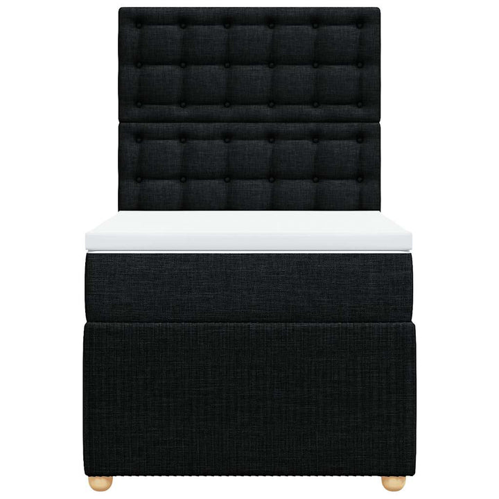 kontinentalseng med madras 80x200 cm stof sort