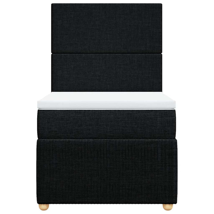 kontinentalseng med madras 90x190 cm stof sort