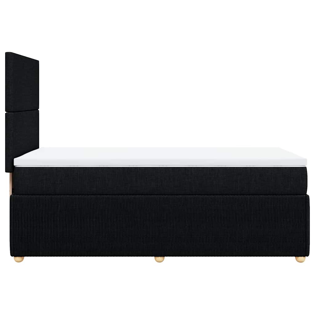 kontinentalseng med madras 90x190 cm stof sort
