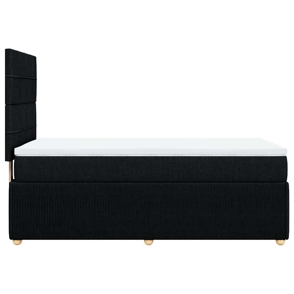 kontinentalseng med madras 90x190 cm stof sort
