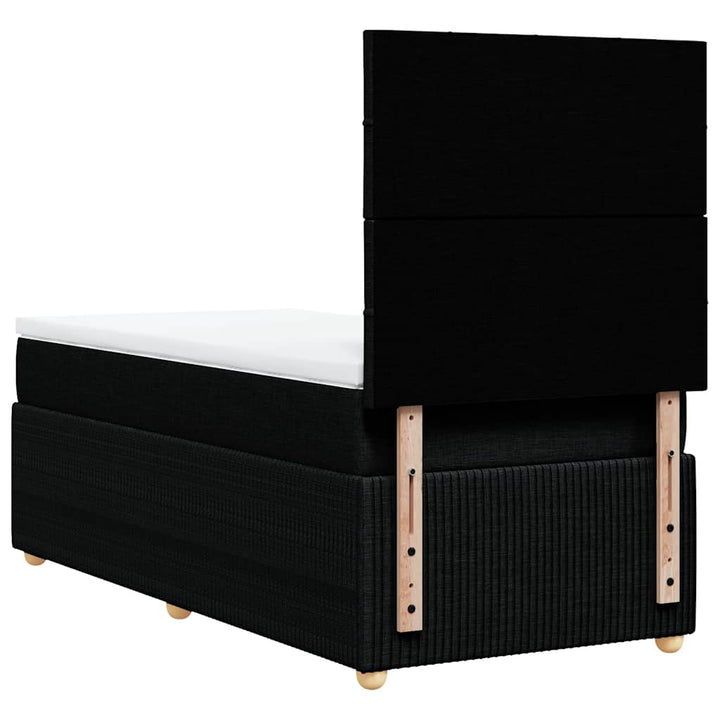 kontinentalseng med madras 90x190 cm stof sort