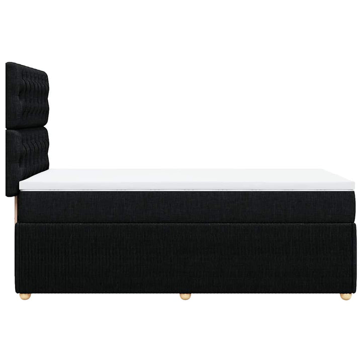 kontinentalseng med madras 90x190 cm stof sort