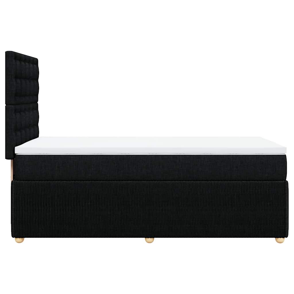 kontinentalseng med madras 90x190 cm stof sort