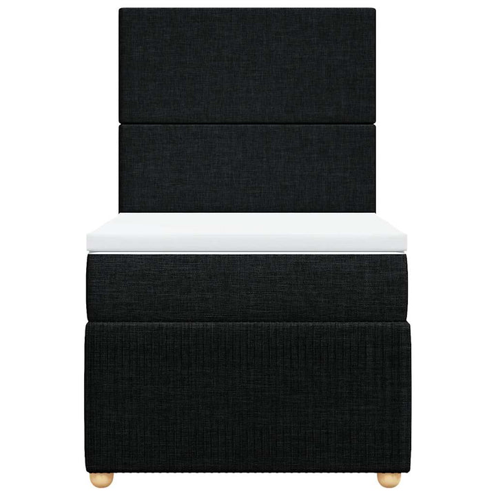 kontinentalseng med madras 90x200 cm stof sort