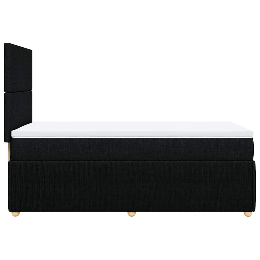kontinentalseng med madras 90x200 cm stof sort