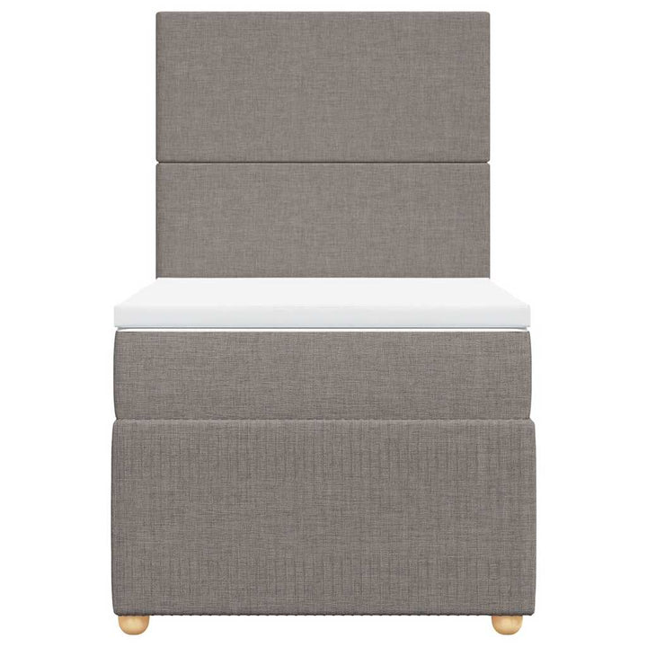 kontinentalseng med madras 90x200 cm stof gråbrun
