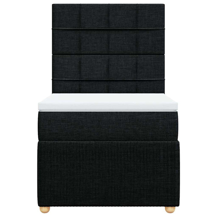 kontinentalseng med madras 90x200 cm stof sort
