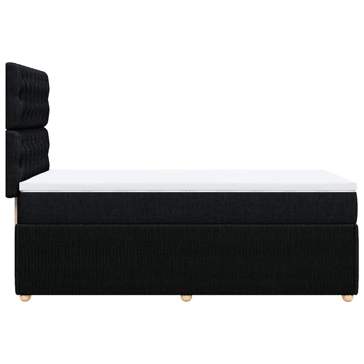 kontinentalseng med madras 90x200 cm stof sort