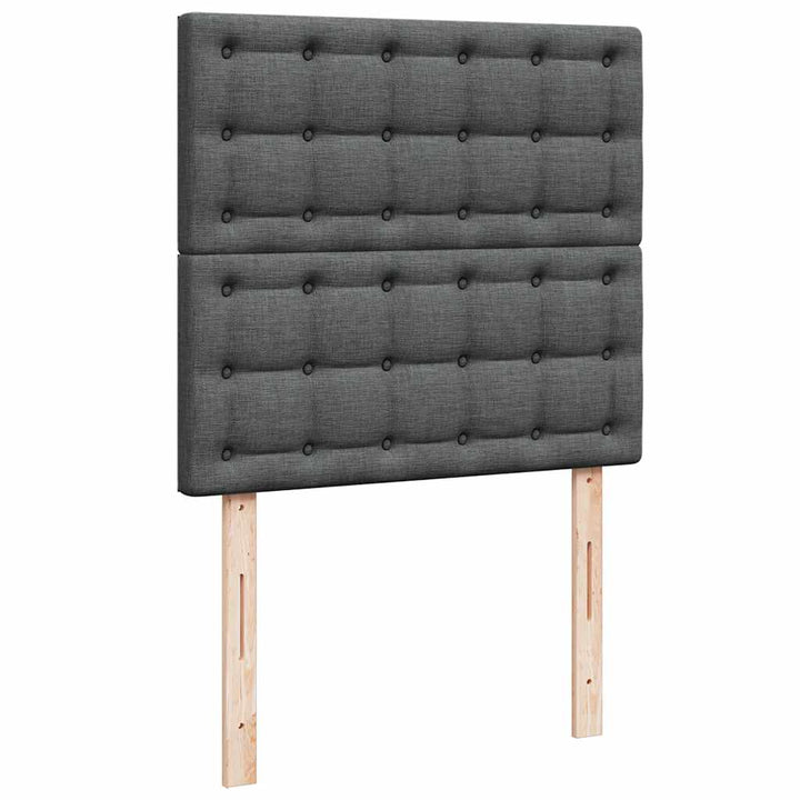 kontinentalseng med madras 90x200 cm stof mørkegrå