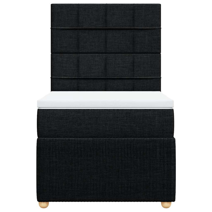 kontinentalseng med madras 100x200 cm stof sort