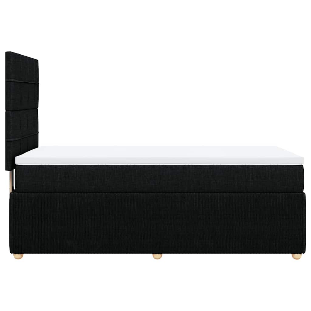 kontinentalseng med madras 100x200 cm stof sort