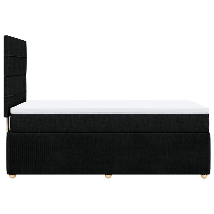 kontinentalseng med madras 100x200 cm stof sort