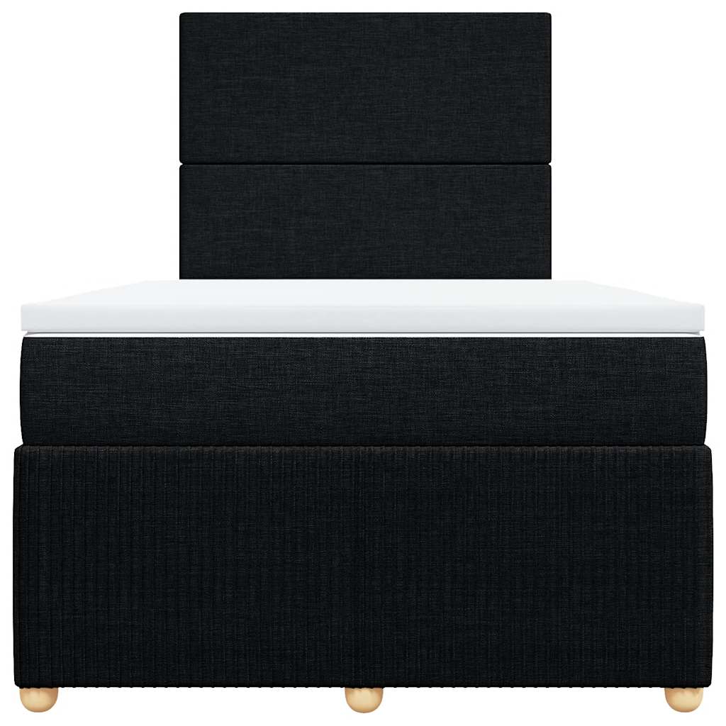 kontinentalseng med madras 120x190 cm stof sort