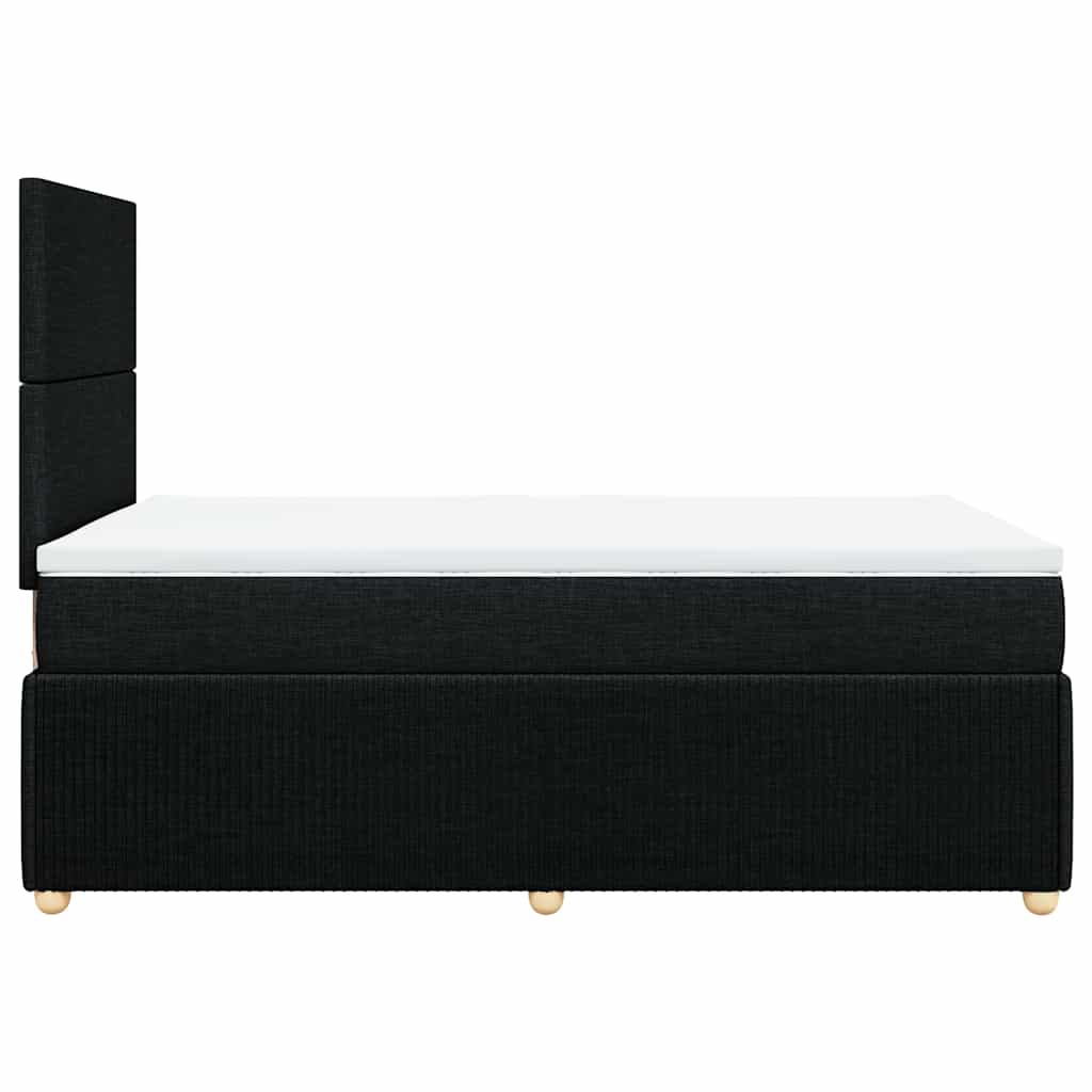 kontinentalseng med madras 120x190 cm stof sort