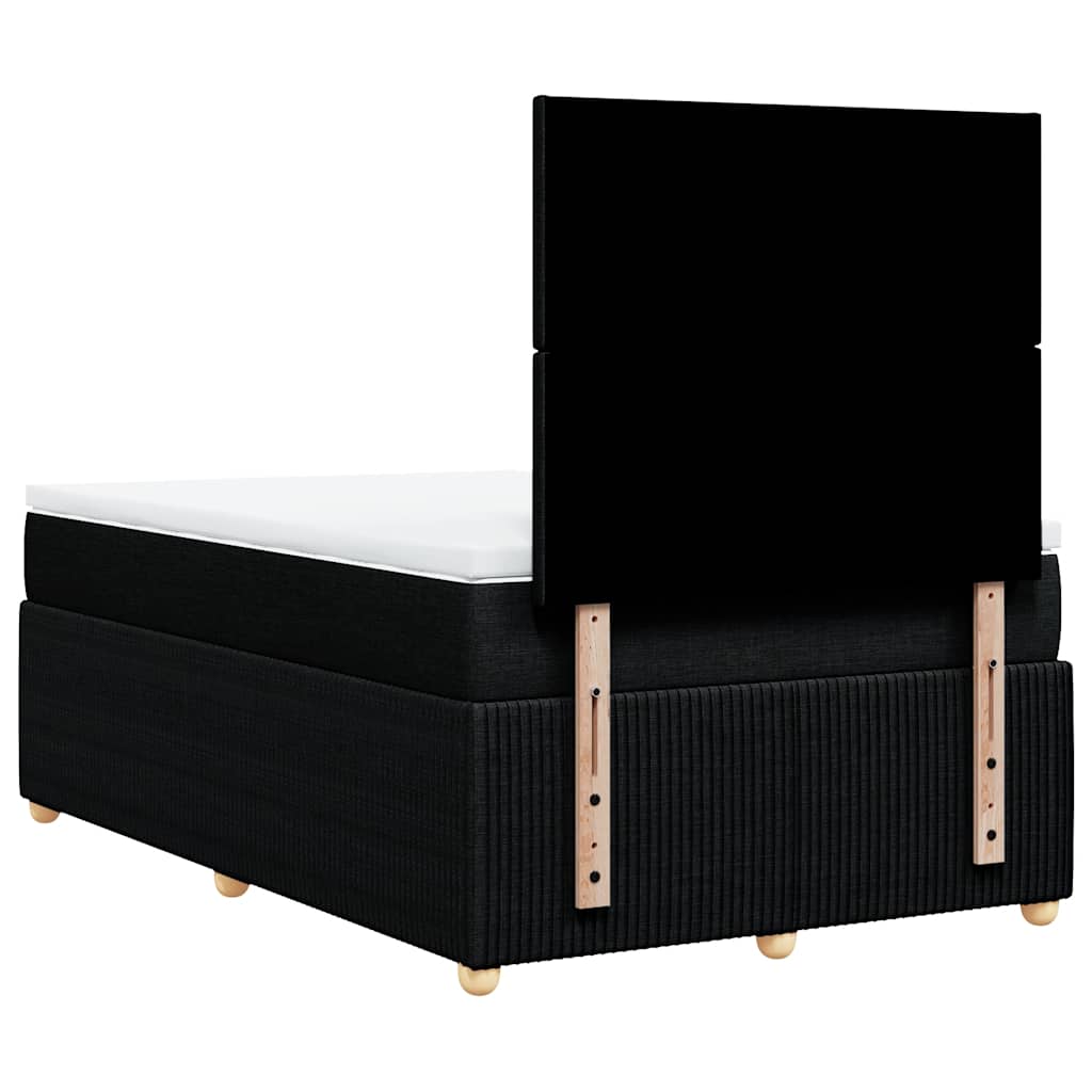 kontinentalseng med madras 120x190 cm stof sort