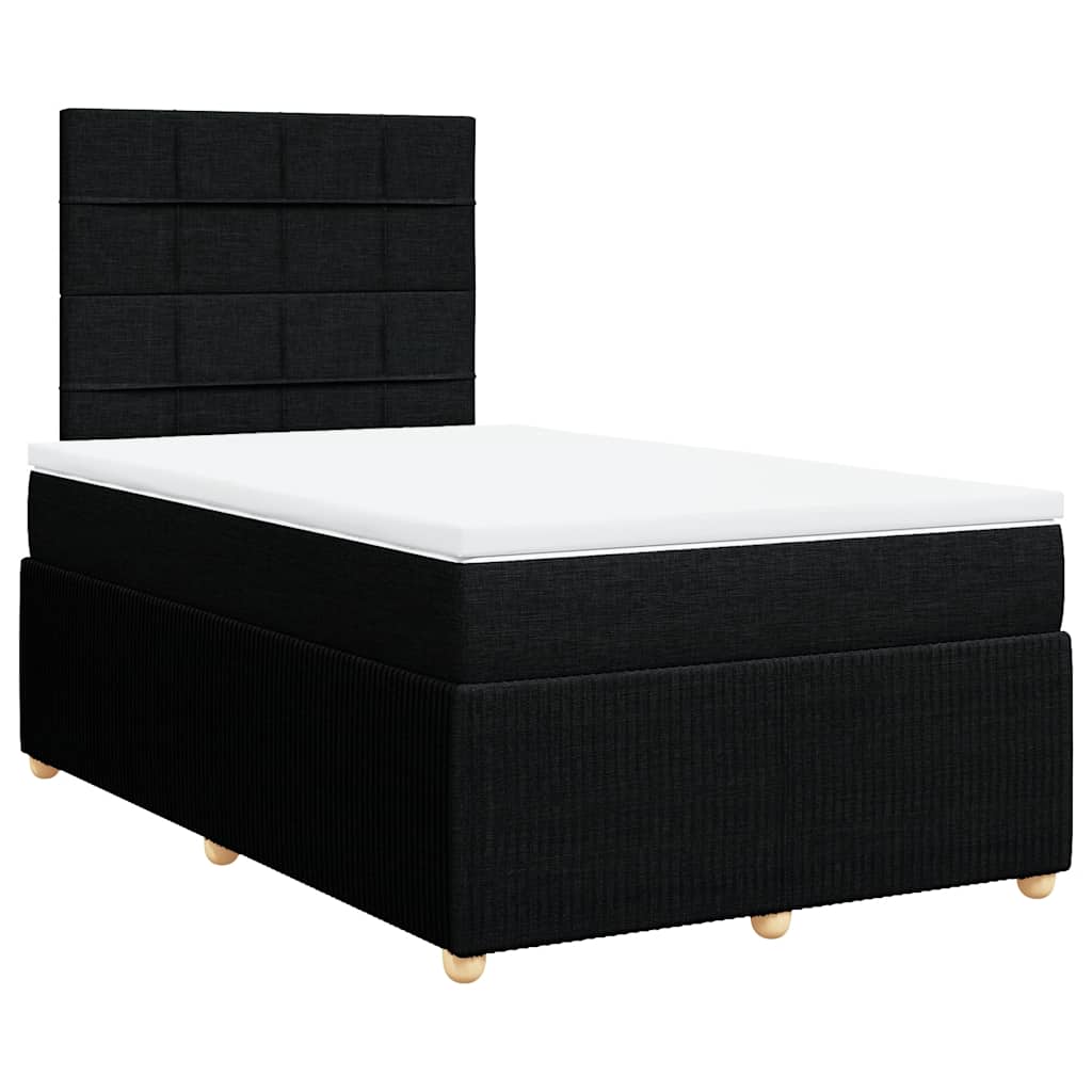 kontinentalseng med madras 120x190 cm stof sort
