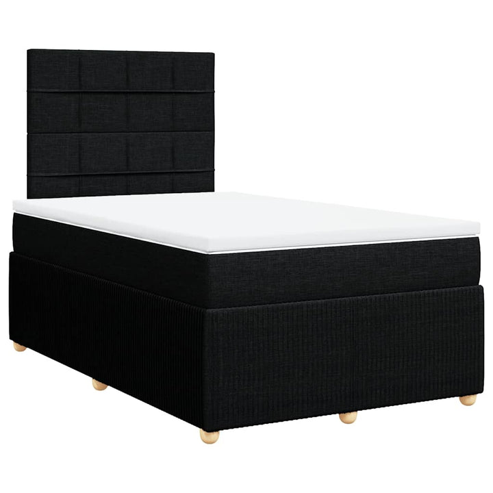 kontinentalseng med madras 120x190 cm stof sort
