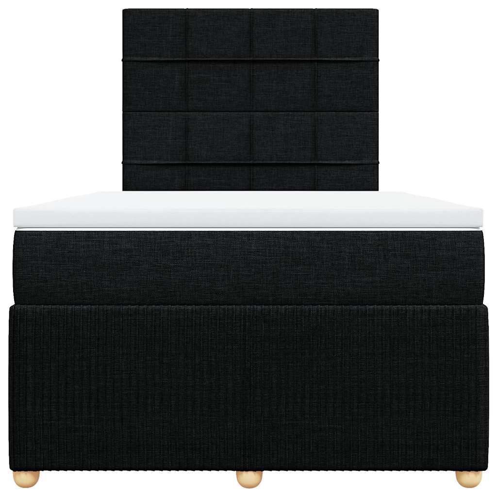 kontinentalseng med madras 120x190 cm stof sort