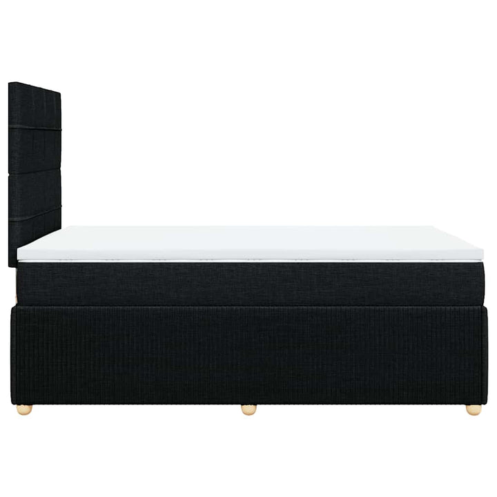 kontinentalseng med madras 120x190 cm stof sort