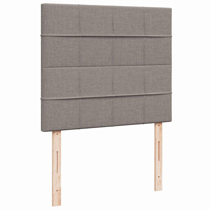 kontinentalseng med madras 120x190 cm stof gråbrun