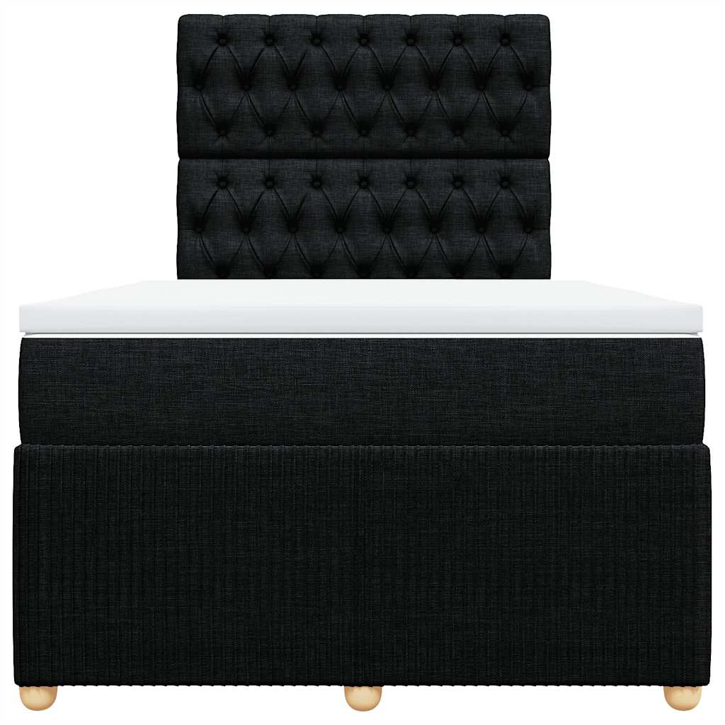 kontinentalseng med madras 120x190 cm stof sort