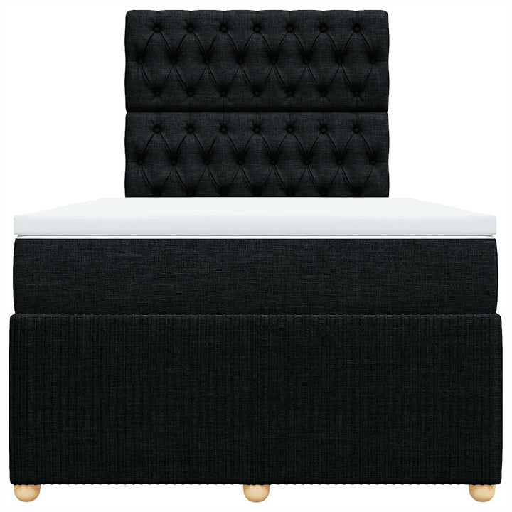 kontinentalseng med madras 120x190 cm stof sort